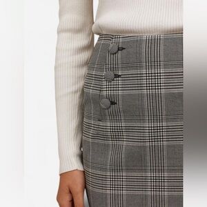 Plaid Knee Length Pencil Skirt